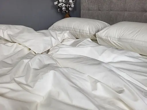 Комплект постельного белья бязь PREMIUM белый - двухспальный - фото 6