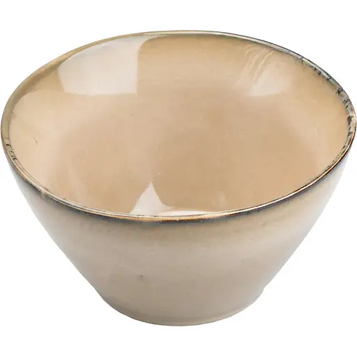 Салатниця порцелянова TS Kitchen 22.5 см у стилі ретро бежеа HP23376 - фото 3