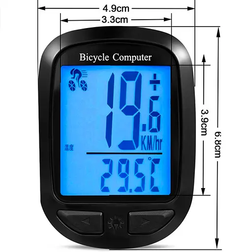 Беспроводной велокомпьютер YD100-A Waterproof с подсветкой (25 функций) - фото 4