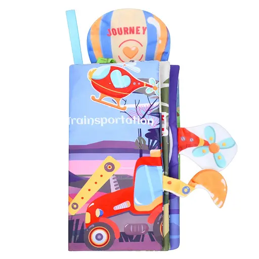 Розвиваюча книжка-шуршалка Bambi 668-230(Trainsportation) англійські слова - фото 1