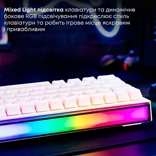 Клавіатура Ajazz NK68 Red switches White (NK68-R-W) - фото 12