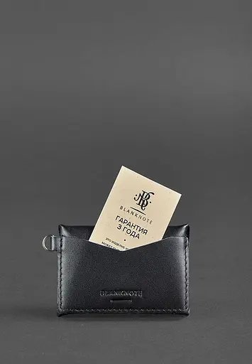 Шкіряна монетниця з клапаном 1.0 чорна - фото 5