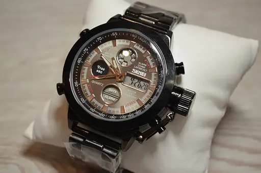 Чоловічий спортивний наручний годинник Skmei 1515 (Чорний) - фото 9