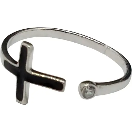 Серебряное кольцо Qvaliz с фианитом и эмалью. 901-01115 18