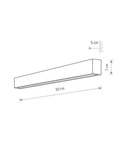 Настінний світильник Nowodvorski 7594 Straight Wall Led M - фото 2