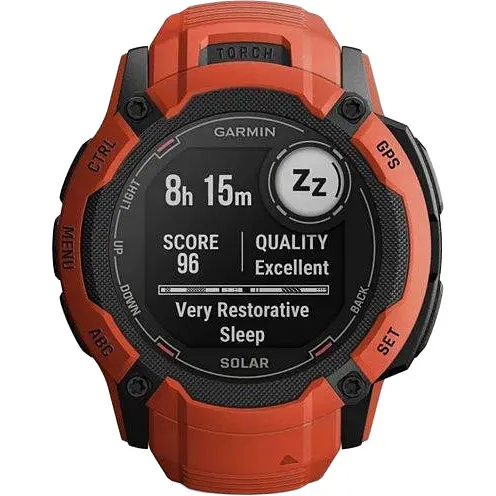 Смарт-годинник Garmin Instinct 2X Solar Flame Red (010-02805-01) - фото 7
