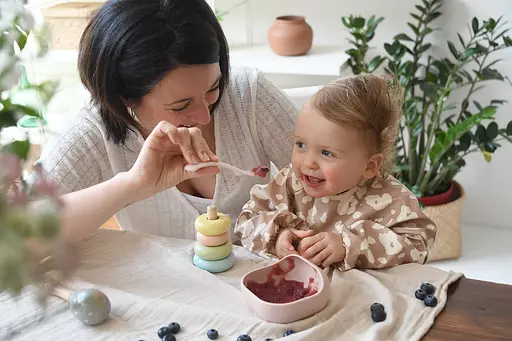 Миска Beaba силіконова на присосці з бортиком 350 мл рожева (913612) - фото 12