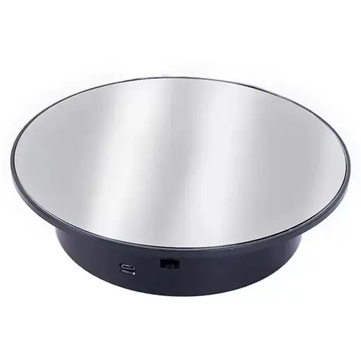 Поворотный стол Heonyirry C366 для предметной съемки и 3D фото диаметр 20 см черный зеркальный