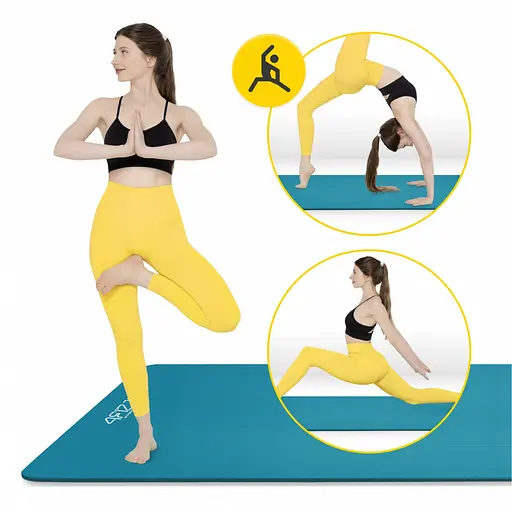 Коврик (мат) спортивный 4FIZJO NBR 190 x 100 x 1.5 см для йоги и фитнеса Sea Green (P-5905973407137) - фото 7