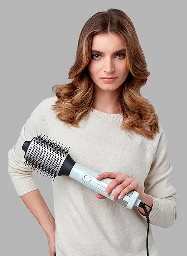 Фен-щетка Remington HydraLuxe, 1200 Вт, 3 режима, ионизация, холодный обдув, керамика, белый - фото 9