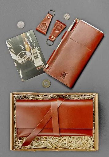 Набор кожаных аксессуаров путешественнику Сидней для пары - фото 3