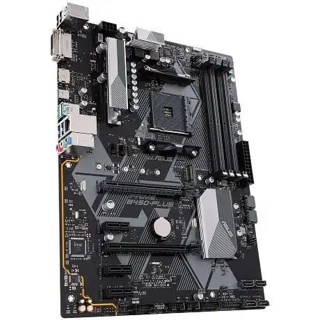 Материнская плата Asus Prime AM4 (B450) B450-PLUS, B450, 4xDDR4, CrossFire, Int.Video(CPU), 6xSATA3, 1xM.2, 1xPCI-E 16x 3.0, 1xPCI-E 16x 2. ALC887-VD2, RTL8111H, 6xUSB3.1/8xUSB2.0, DVI-D/HDMI, ATX - фото 4