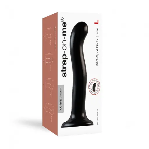 Фалоімітатор Strap-On-Me Dildo Plug PG L 18 см чорний - фото 4