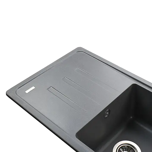 Кухонна мийка гранітна Globus Lux Lugano сірий металік 780x435мм-А0003, Сірий - фото 3