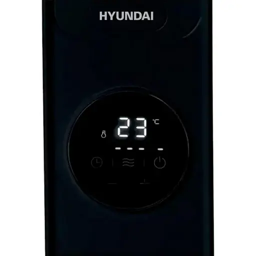 Обігрівач масляний Hyundai H11HTRB, 23м2, 2300Вт, електр. кер-ння, 11 секцій, пульт ДК, чорний - фото 2