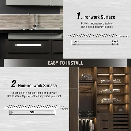 Ссвітильник EverBrite Under Cabinet Lighting 70 світлодіодіодів бездротовий датчик руху - фото 5