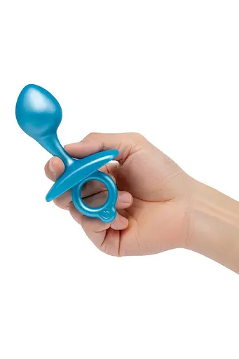 Анальна пробка B-Vibe Bulb Plug 10.7 см (блакитний) - фото 8