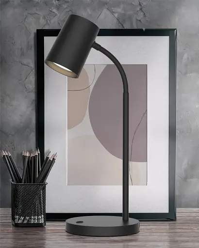 Настільна лампа Goldlux 330079 Felix GU10 1x9W IP20 чорна - фото 2