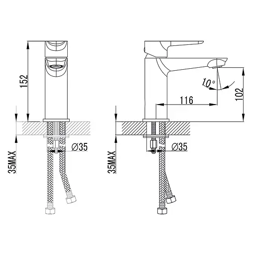 Змішувач для раковини Corso GARDA BC-2A121W - фото 5
