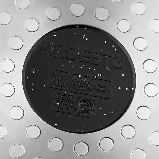 Ківш  Ardesto Gemini Anzio зі скляною кришкою 1.2 л 16 см алюміній чорний (AR2412GES) - фото 7