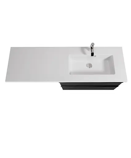 Тумба Мойдодир Rome 80-U Adam 140 R графіт підвісна з крилом над пральною машиною Графіт - фото 2