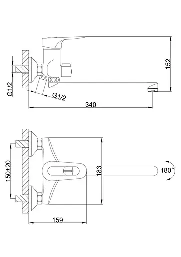 Змішувач для ванни Frap F22004 хром - фото 4