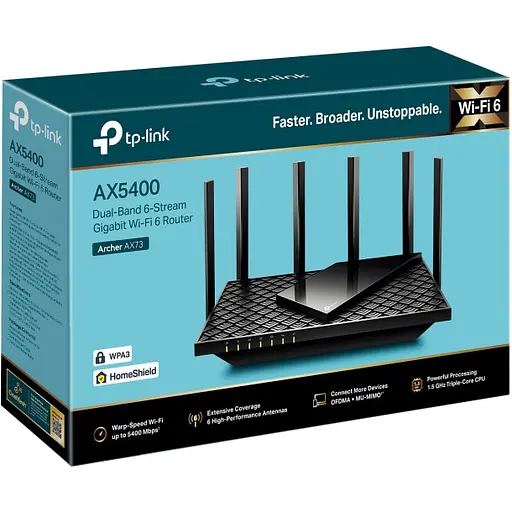 Роутер TP-Link Archer AX72 AX5400 Black 802.11ax (Archer AX72) - фото 8