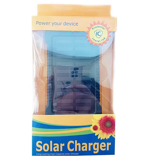 УМБ Power Bank Solar 10000mAh повербанк з сонячною панеллю і ліхтариком Black (11228) - фото 6