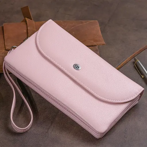 Жіночий шкіряний гаманець-клатч ST Leather 19х9.5х2.5 см acs0015824 - фото 9