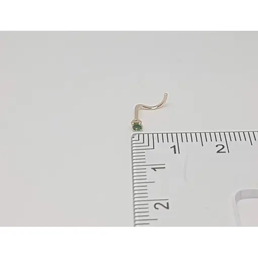 Золотая серьга-пирсинг в нос Dear с фианитом. 1018.1 Розовый - фото 4