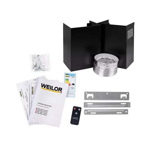 Вытяжка декоративная наклонная Weilor Aura Wds 53 Black - фото 12