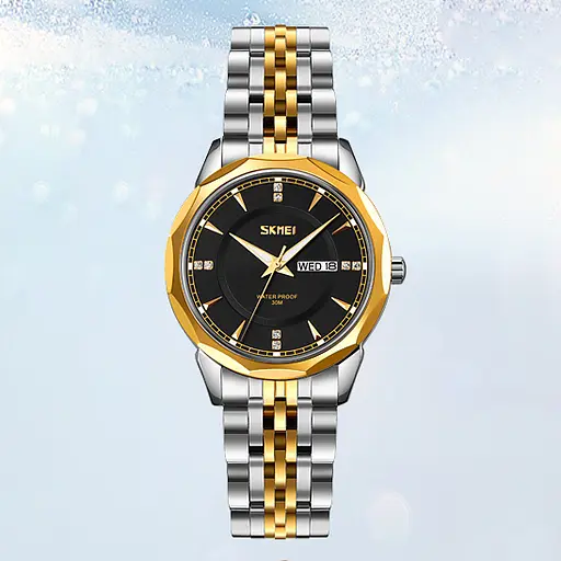 Наручний годинник жіночий 9264TGDBK Silver/Gold-Black Skmei acs0029827 - фото 4