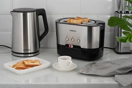 Тостер Ardesto Steel Collection T-K210 1000 Вт метал+пластик сріблясто-чорний - фото 7