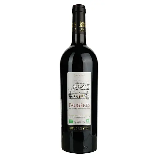 Вино Leo Vareille Cuvee Prestige Rouge Bio 2021 AOP Faugeres, красное, сухое, 0,75 л - фото 1