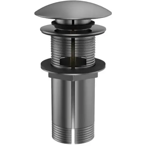 Донний клапан для раковини Kohlman click-clack Grafit з переливом EG, Графит - фото 1