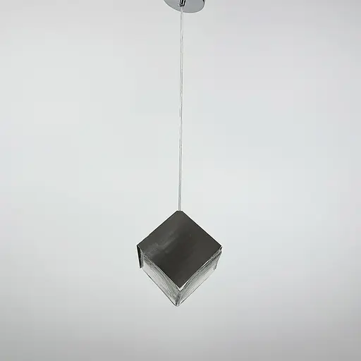 Підвіс в хромовому корпусі із прозорим квадратним плафоном Line.F MJ 89 CR - фото 3