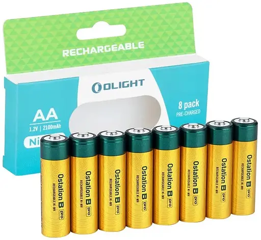 Набор аккумуляторов Olight B Pro AA 2100 mAh 8 шт. - фото 2