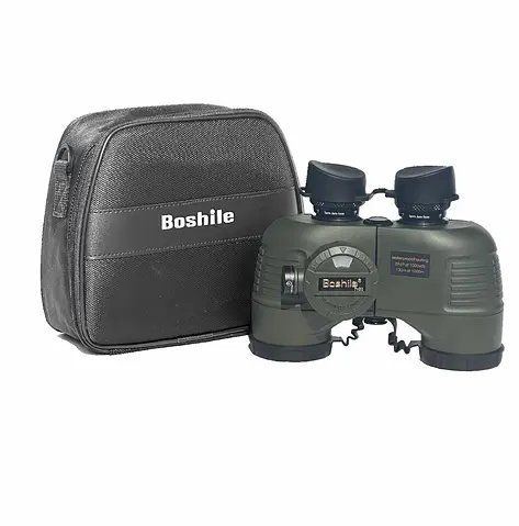 Бинокль Boshile 7х50 круг с дальномерной сеткой и компасом (Зеленый) - фото 6
