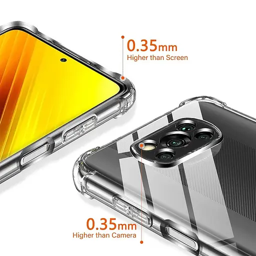 TPU чохол Getman Ease logo посилені кути Full Camera для Xiaomi Poco X3 NFC/Poco X3 Pro Безбарвний (прозорий) - фото 3