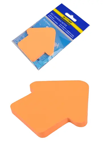 Блок для заметок Стрелка, 50 листов, неон (в ассортименте)