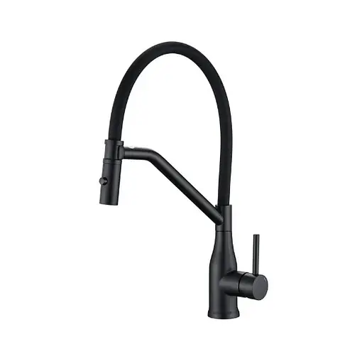 Змішувач для кухні Koer KI-70026-05 з чорним силіконовим виливом (KR5210) - фото 1