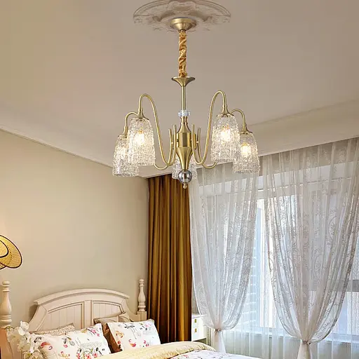 Светодиодная люстра Oрбита 5030 (Золотая) на 6 плафонов - фото 6