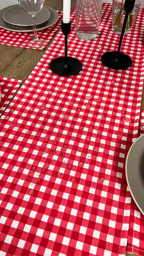 Комплект Дорожка водоотталкивающая Красная клеточка 340х40 см 4 шт. - фото 6