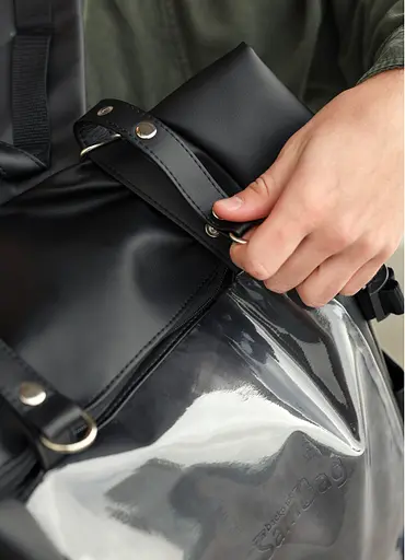 Чоловічий рюкзак Sambag ROLLTOP HACKING чорний 41 х 30 х 16 см (24460001m) - фото 7