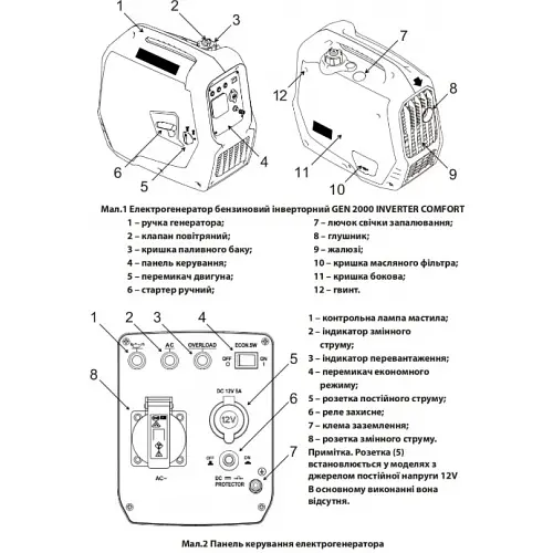 Генератор Aruna Gen 2000 Inverter Comfort (2 кВт) - фото 2