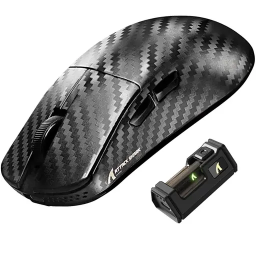 Бездротова миша ATTACK SHARK R11 ULTRA 42000 DPI, PAW3950 MAX, Carbon Shark, 8K,Чорна - фото 2