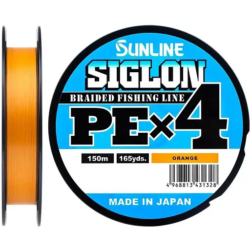 Шнур Sunline Siglon PE н4 150 m оранж. #3.0/0.296 mm 50lb/22.0 kg (1013-1658.09.38)