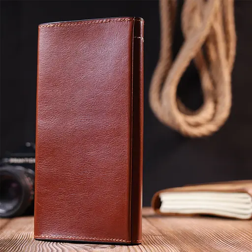 Чоловіча шкіряна барсетка GRANDE PELLE 10х20х3 см acs0022808 - фото 9