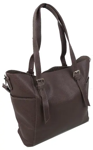 Женская кожаная сумка с двумя ручками Borsacomoda 28х33х11 см sum0024067 - фото 3