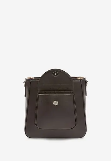 Шкіряна сумка Stella темно-коричнева - фото 5